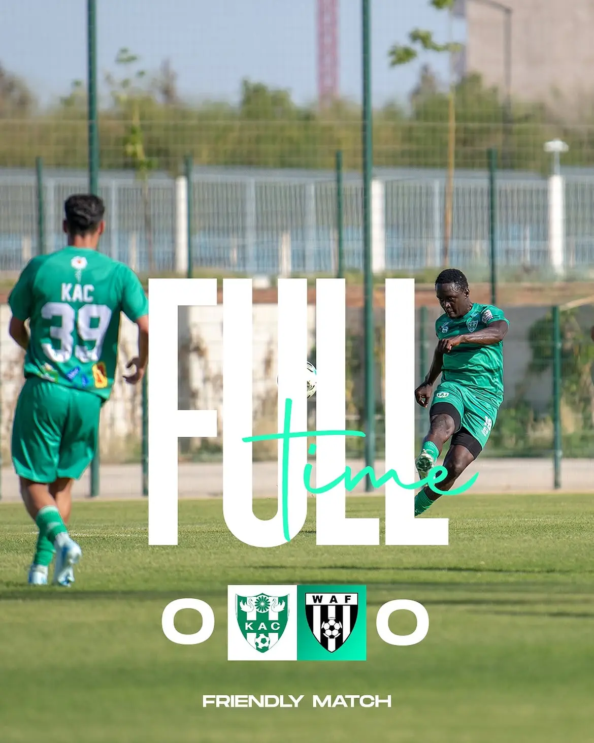 KAC friendly match full-time result communication