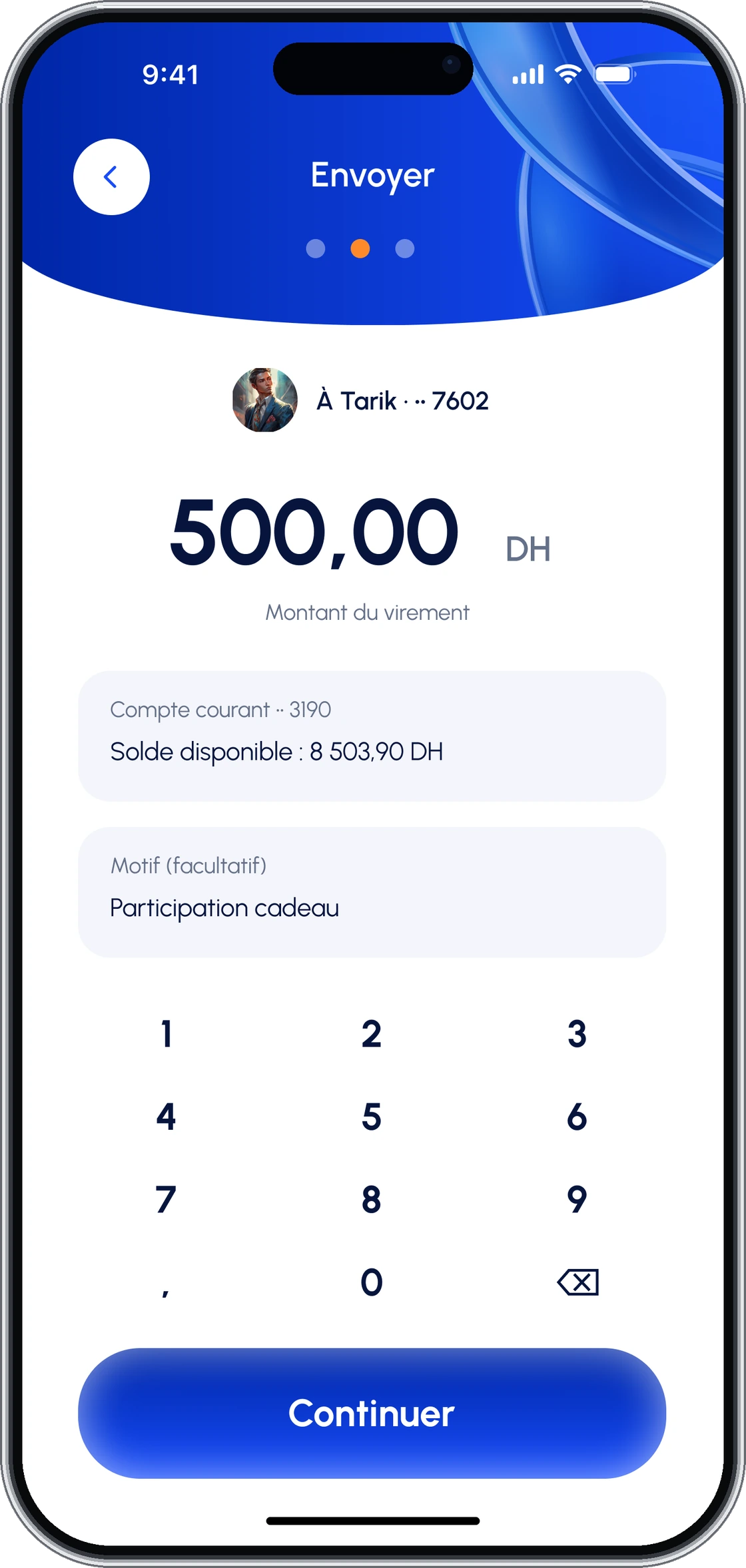 Transfer amount