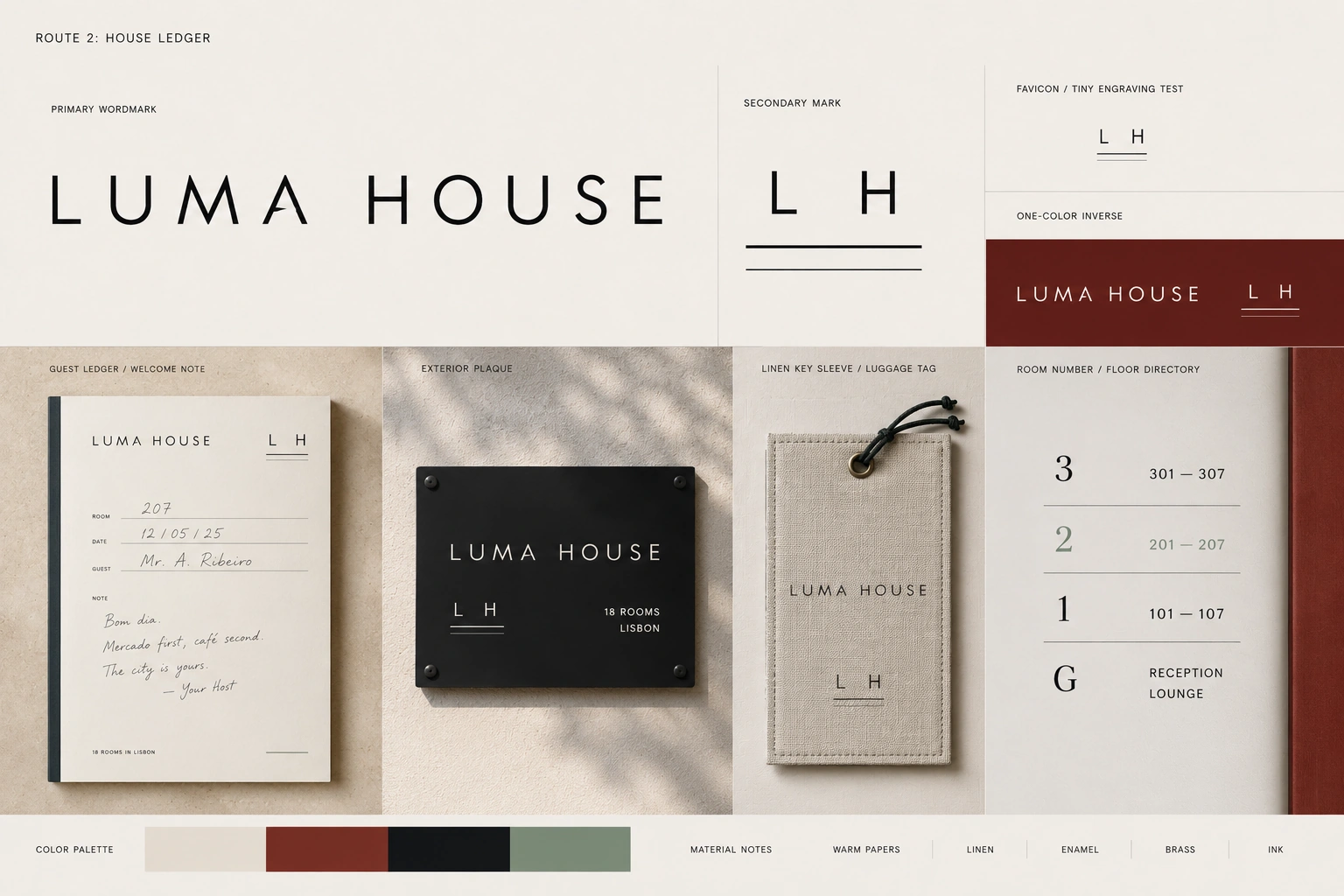 02 / House Ledger — an alternative typographic direction