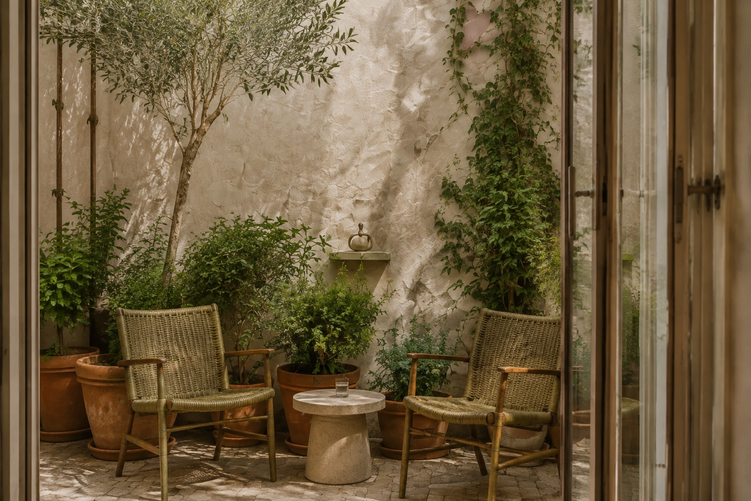 Patio adjoining the Courtyard Room